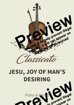 page one of Jesu, Joy of Man's Desiring