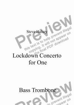 page one of Lockdown Concerto  for One