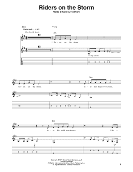 page one of Riders On The Storm (Guitar Tab (Single Guitar))