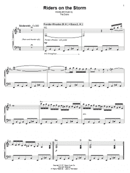 page one of Riders On The Storm (Piano & Vocal)