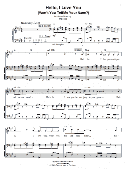 page one of Hello, I Love You (Piano & Vocal)