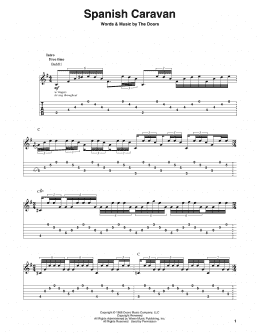 page one of Spanish Caravan (Guitar Tab (Single Guitar))