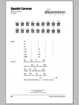 page one of Spanish Caravan (Guitar Chords/Lyrics)