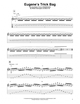 page one of Eugene's Trick Bag (Guitar Tab)