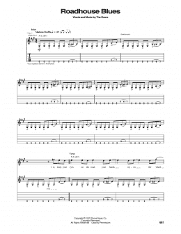 page one of Roadhouse Blues (Guitar Tab)