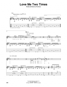 page one of Love Me Two Times (Guitar Tab)