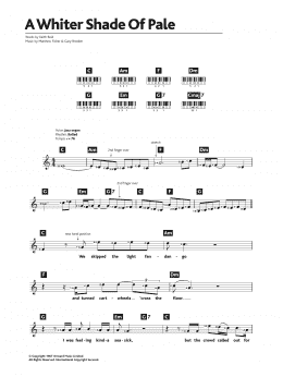 page one of A Whiter Shade Of Pale (Piano Chords/Lyrics)