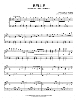 page one of Belle (from Beauty and The Beast) (Piano Solo)