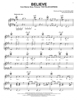 page one of Believe (Vocal Pro + Piano/Guitar)