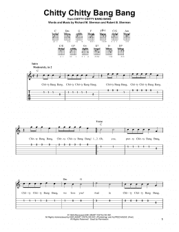 page one of Chitty Chitty Bang Bang (Easy Guitar Tab)