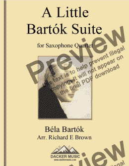 page one of A Little Bartok Suite