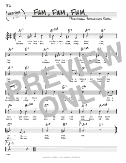 page one of Fum, Fum, Fum (Real Book – Melody, Lyrics & Chords)