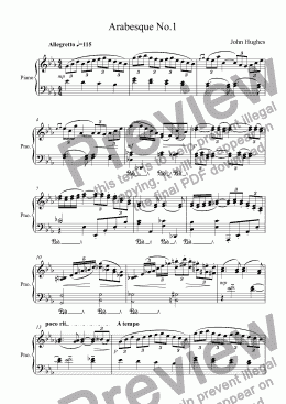 page one of Arabesque No.1