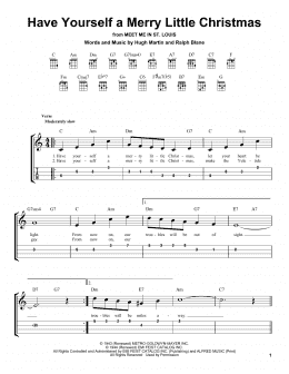 page one of Have Yourself A Merry Little Christmas (Easy Ukulele Tab)