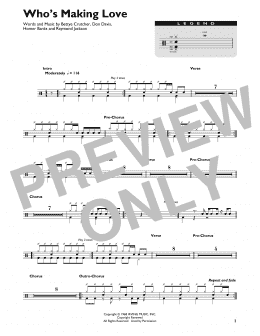 page one of Who's Making Love (Drum Chart)