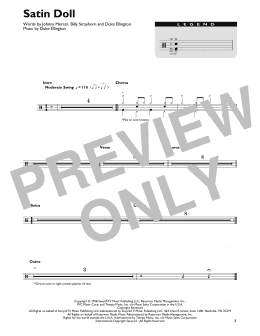 page one of Satin Doll (Drum Chart)