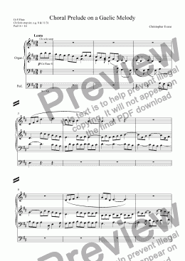 page one of Prelude On a Gaelic Melody (Morning Has Broken) for Organ