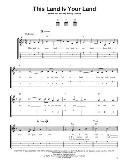 page one of This Land Is Your Land (Easy Ukulele Tab)