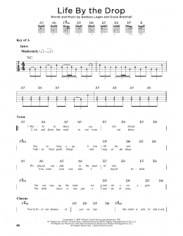 page one of Life By The Drop (Guitar Cheat Sheet)