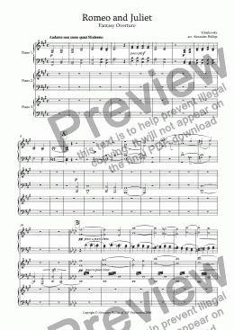 page one of Romeo and Juliet Fantasy Overture