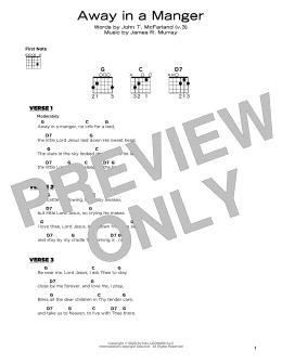 page one of Away In A Manger (Really Easy Guitar)