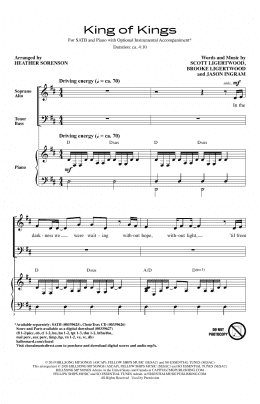 page one of King Of Kings (arr. Heather Sorenson) (SATB Choir)