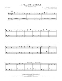 page one of My Favorite Things (from The Sound Of Music) (Trombone Duet)