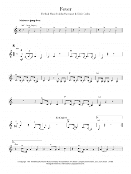 page one of Fever (Violin Solo)