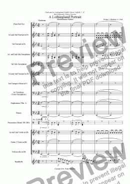 page one of A Lothingland Portrait (Optional strings and handbells)