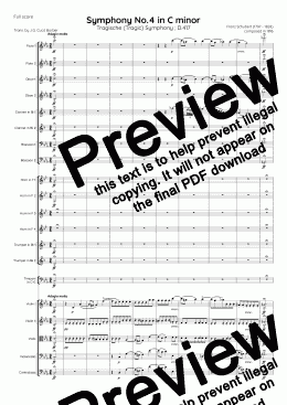 page one of Schubert - Symphony No.4 in C minor