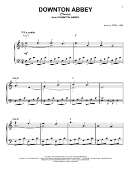 page one of Downton Abbey (Theme) (Easy Piano)