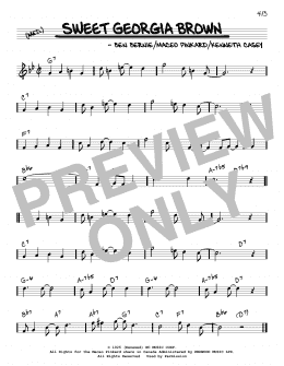 page one of Sweet Georgia Brown (Real Book – Melody & Chords – Bb Instruments)