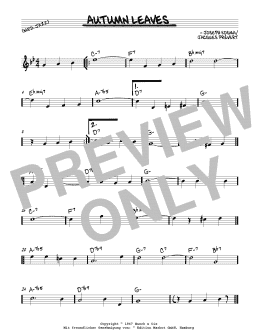 page one of Autumn Leaves (Real Book – Melody & Chords – C Instruments)