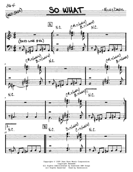 page one of So What (Real Book – Melody & Chords – Eb Instruments)