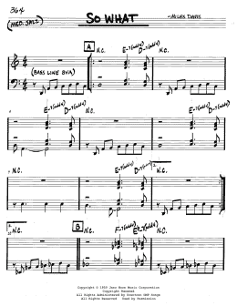 page one of So What (Real Book – Melody & Chords – C Instruments)