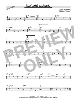 page one of Autumn Leaves (Real Book – Melody & Chords – Bb Instruments)