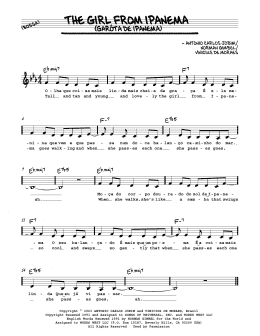 page one of The Girl From Ipanema (Garota De Ipanema) (Real Book – Melody, Lyrics & Chords)