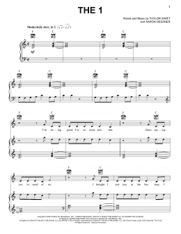 page one of the 1 (Piano, Vocal & Guitar Chords (Right-Hand Melody))