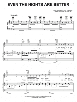 page one of Even The Nights Are Better (Piano, Vocal & Guitar Chords (Right-Hand Melody))