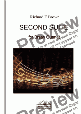 page one of Second Suite for Brass Quartet