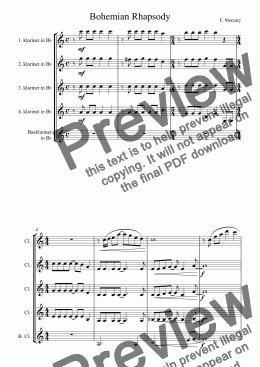 page one of Bohemian Rhapsody