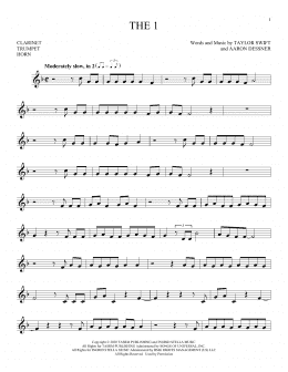 page one of the 1 (Instrumental Solo – Treble Clef Low Range)