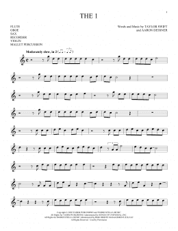 page one of the 1 (Instrumental Solo – Treble Clef High Range)