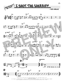 page one of I Shot The Sheriff (Real Book – Melody & Chords)