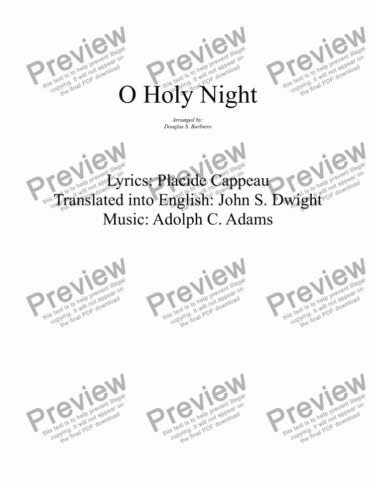oh holy night free pdf download