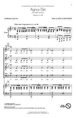 page one of Agnus Dei (SATB Choir)