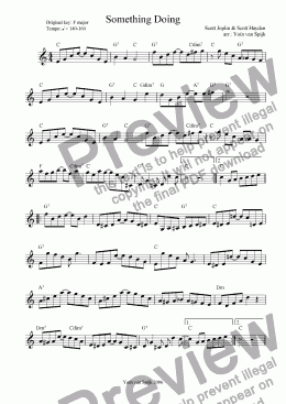 page one of Something Doing - Lead Sheet