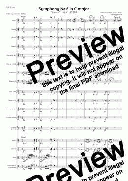 page one of Schubert - Symphony No.6 in C major