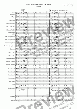 page one of Ding Dong ! Merrily On High (Christmas) - Concert Band