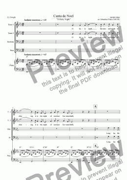 page one of Canta de Noel-O Holy Night